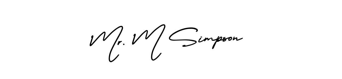 How to make Mr. M Simpson signature? AmerikaSignatureDemo-Regular is a professional autograph style. Create handwritten signature for Mr. M Simpson name. Mr. M Simpson signature style 3 images and pictures png