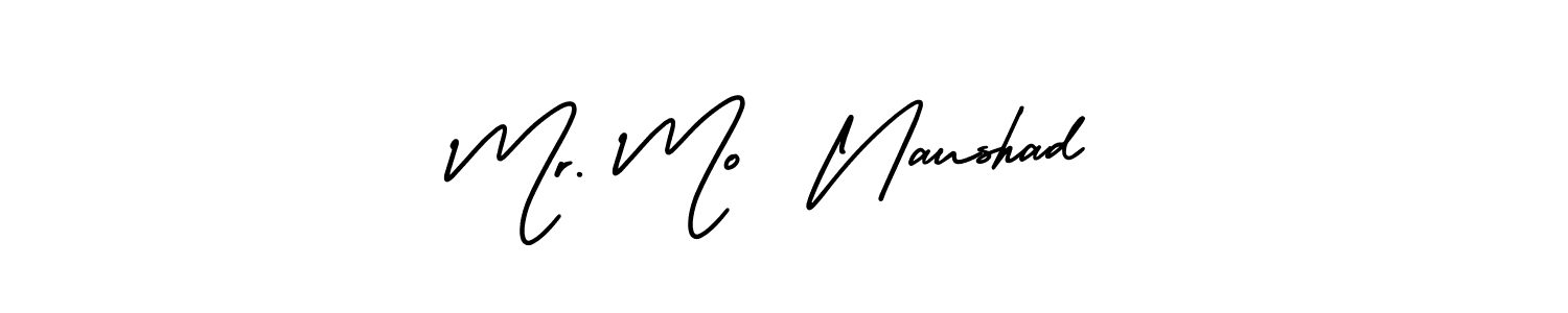 This is the best signature style for the Mr. Mo  Naushad name. Also you like these signature font (AmerikaSignatureDemo-Regular). Mix name signature. Mr. Mo  Naushad signature style 3 images and pictures png