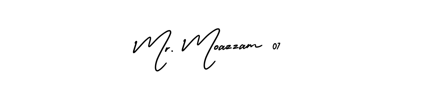 AmerikaSignatureDemo-Regular is a professional signature style that is perfect for those who want to add a touch of class to their signature. It is also a great choice for those who want to make their signature more unique. Get Mr. Moazzam 07 name to fancy signature for free. Mr. Moazzam 07 signature style 3 images and pictures png