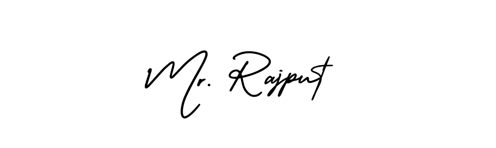 You should practise on your own different ways (AmerikaSignatureDemo-Regular) to write your name (Mr. Rajput) in signature. don't let someone else do it for you. Mr. Rajput signature style 3 images and pictures png