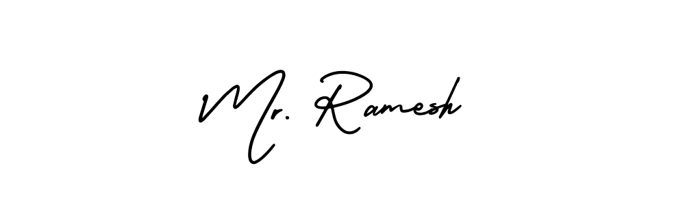 It looks lik you need a new signature style for name Mr. Ramesh. Design unique handwritten (AmerikaSignatureDemo-Regular) signature with our free signature maker in just a few clicks. Mr. Ramesh signature style 3 images and pictures png