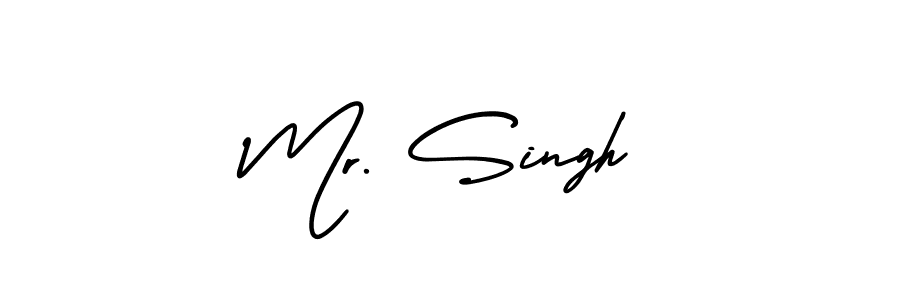 Use a signature maker to create a handwritten signature online. With this signature software, you can design (AmerikaSignatureDemo-Regular) your own signature for name Mr. Singh. Mr. Singh signature style 3 images and pictures png