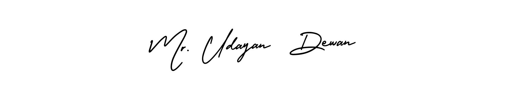 Mr. Udayan  Dewan stylish signature style. Best Handwritten Sign (AmerikaSignatureDemo-Regular) for my name. Handwritten Signature Collection Ideas for my name Mr. Udayan  Dewan. Mr. Udayan  Dewan signature style 3 images and pictures png