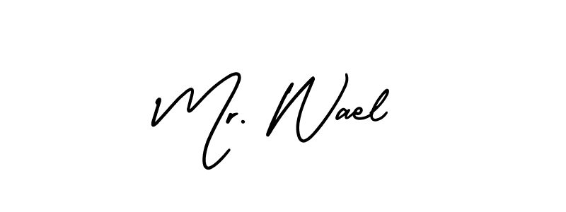 You should practise on your own different ways (AmerikaSignatureDemo-Regular) to write your name (Mr. Wael) in signature. don't let someone else do it for you. Mr. Wael signature style 3 images and pictures png