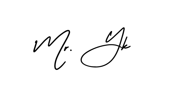 How to Draw Mr. Yk signature style? AmerikaSignatureDemo-Regular is a latest design signature styles for name Mr. Yk. Mr. Yk signature style 3 images and pictures png