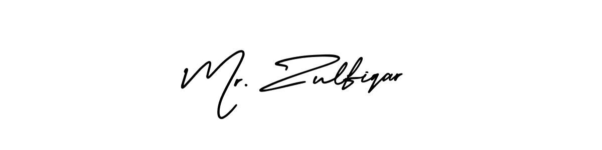 How to make Mr. Zulfiqar name signature. Use AmerikaSignatureDemo-Regular style for creating short signs online. This is the latest handwritten sign. Mr. Zulfiqar signature style 3 images and pictures png