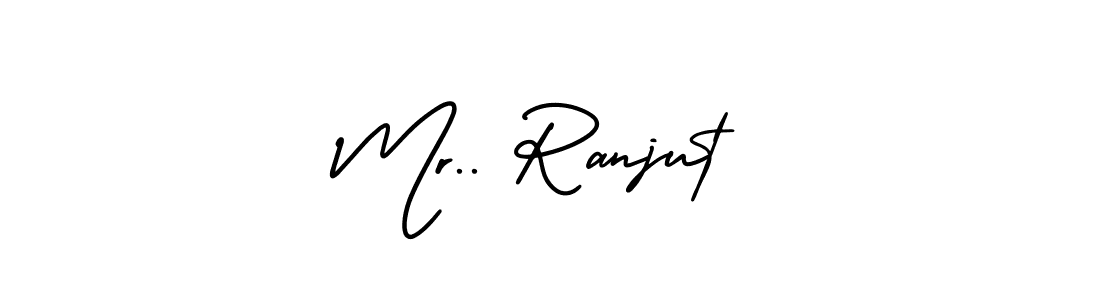 Similarly AmerikaSignatureDemo-Regular is the best handwritten signature design. Signature creator online .You can use it as an online autograph creator for name Mr.. Ranjut. Mr.. Ranjut signature style 3 images and pictures png