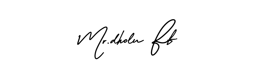 Mr.dholu Ff stylish signature style. Best Handwritten Sign (AmerikaSignatureDemo-Regular) for my name. Handwritten Signature Collection Ideas for my name Mr.dholu Ff. Mr.dholu Ff signature style 3 images and pictures png