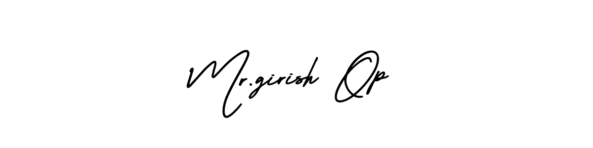 Create a beautiful signature design for name Mr.girish Op. With this signature (AmerikaSignatureDemo-Regular) fonts, you can make a handwritten signature for free. Mr.girish Op signature style 3 images and pictures png