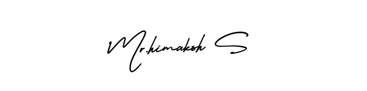 Design your own signature with our free online signature maker. With this signature software, you can create a handwritten (AmerikaSignatureDemo-Regular) signature for name Mr.himaksh S. Mr.himaksh S signature style 3 images and pictures png