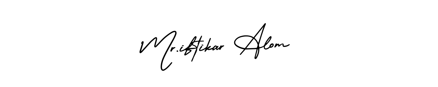 You can use this online signature creator to create a handwritten signature for the name Mr.iftikar Alom. This is the best online autograph maker. Mr.iftikar Alom signature style 3 images and pictures png