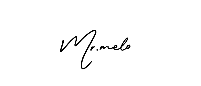 The best way (AmerikaSignatureDemo-Regular) to make a short signature is to pick only two or three words in your name. The name Mr.melo include a total of six letters. For converting this name. Mr.melo signature style 3 images and pictures png