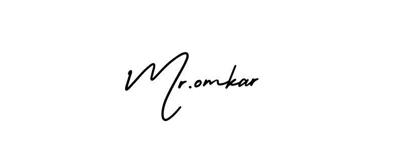 Use a signature maker to create a handwritten signature online. With this signature software, you can design (AmerikaSignatureDemo-Regular) your own signature for name Mr.omkar. Mr.omkar signature style 3 images and pictures png