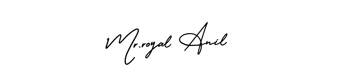 Create a beautiful signature design for name Mr.royal Anil. With this signature (AmerikaSignatureDemo-Regular) fonts, you can make a handwritten signature for free. Mr.royal Anil signature style 3 images and pictures png