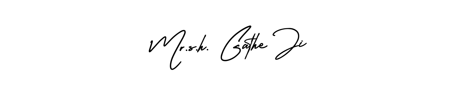 Create a beautiful signature design for name Mr.s.h. Gathe Ji. With this signature (AmerikaSignatureDemo-Regular) fonts, you can make a handwritten signature for free. Mr.s.h. Gathe Ji signature style 3 images and pictures png