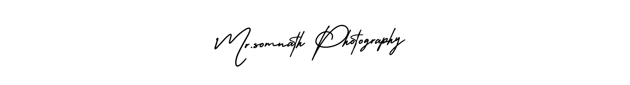 The best way (AmerikaSignatureDemo-Regular) to make a short signature is to pick only two or three words in your name. The name Mr.somnath Photography include a total of six letters. For converting this name. Mr.somnath Photography signature style 3 images and pictures png