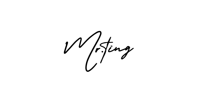 How to make Mr.ting name signature. Use AmerikaSignatureDemo-Regular style for creating short signs online. This is the latest handwritten sign. Mr.ting signature style 3 images and pictures png