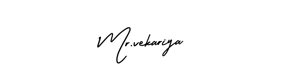 Mr.vekariya stylish signature style. Best Handwritten Sign (AmerikaSignatureDemo-Regular) for my name. Handwritten Signature Collection Ideas for my name Mr.vekariya. Mr.vekariya signature style 3 images and pictures png