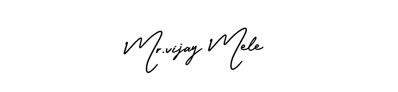 Similarly AmerikaSignatureDemo-Regular is the best handwritten signature design. Signature creator online .You can use it as an online autograph creator for name Mr.vijay Mele. Mr.vijay Mele signature style 3 images and pictures png