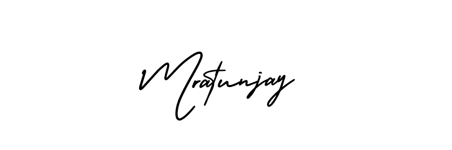 You should practise on your own different ways (AmerikaSignatureDemo-Regular) to write your name (Mratunjay) in signature. don't let someone else do it for you. Mratunjay signature style 3 images and pictures png