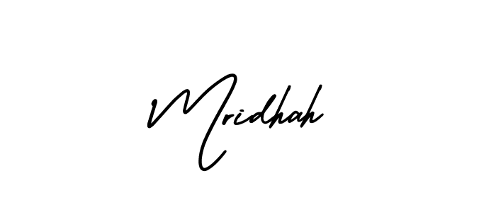 Mridhah stylish signature style. Best Handwritten Sign (AmerikaSignatureDemo-Regular) for my name. Handwritten Signature Collection Ideas for my name Mridhah. Mridhah signature style 3 images and pictures png