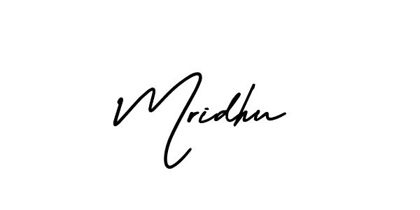 Use a signature maker to create a handwritten signature online. With this signature software, you can design (AmerikaSignatureDemo-Regular) your own signature for name Mridhu. Mridhu signature style 3 images and pictures png
