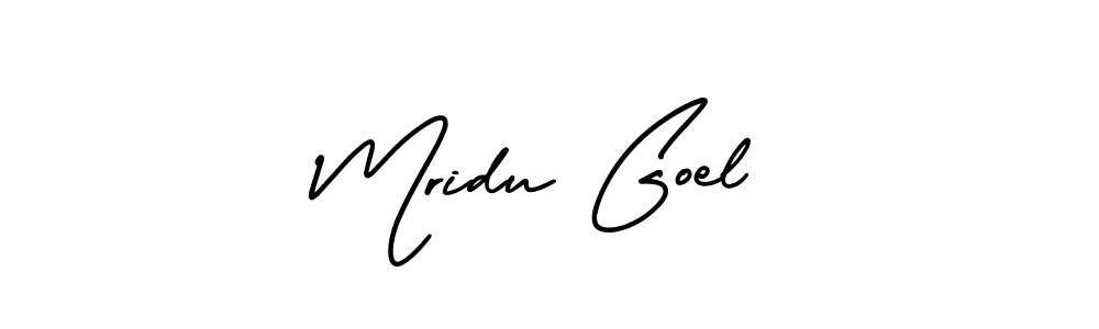 How to make Mridu Goel signature? AmerikaSignatureDemo-Regular is a professional autograph style. Create handwritten signature for Mridu Goel name. Mridu Goel signature style 3 images and pictures png