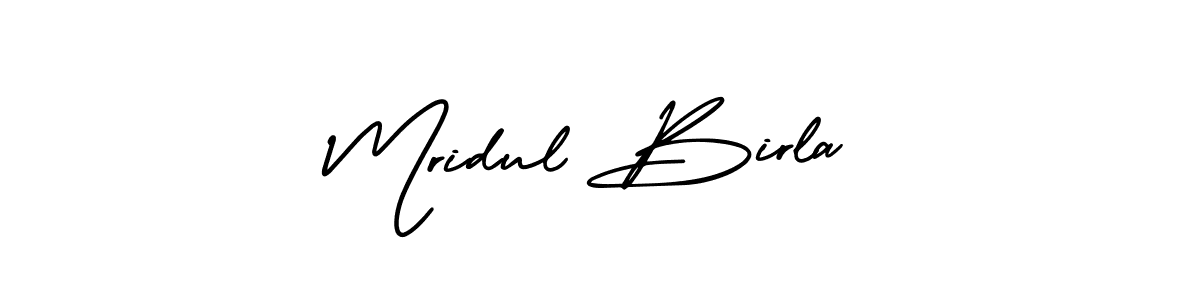 Use a signature maker to create a handwritten signature online. With this signature software, you can design (AmerikaSignatureDemo-Regular) your own signature for name Mridul Birla. Mridul Birla signature style 3 images and pictures png