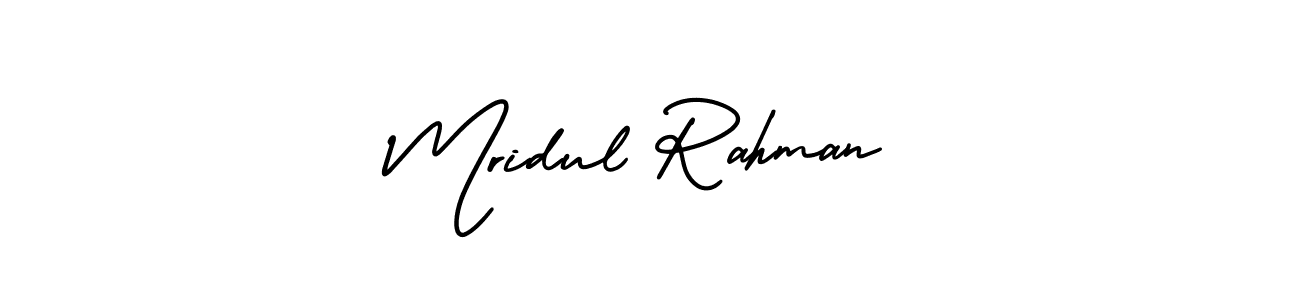 How to make Mridul Rahman name signature. Use AmerikaSignatureDemo-Regular style for creating short signs online. This is the latest handwritten sign. Mridul Rahman signature style 3 images and pictures png