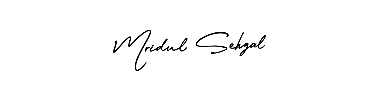 How to make Mridul Sehgal name signature. Use AmerikaSignatureDemo-Regular style for creating short signs online. This is the latest handwritten sign. Mridul Sehgal signature style 3 images and pictures png