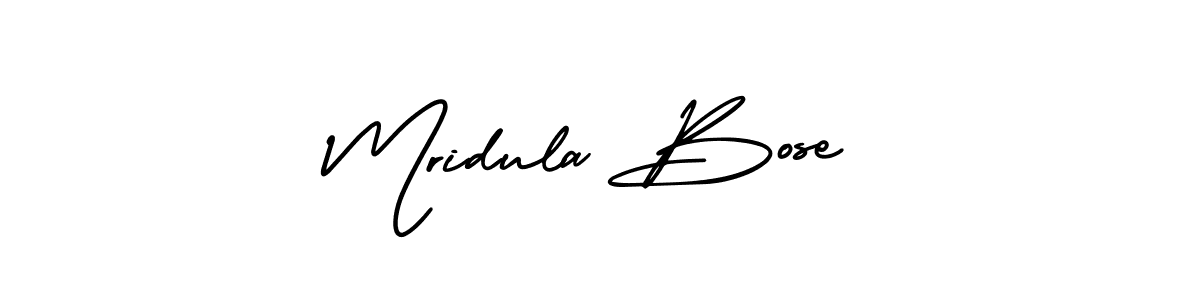 How to make Mridula Bose name signature. Use AmerikaSignatureDemo-Regular style for creating short signs online. This is the latest handwritten sign. Mridula Bose signature style 3 images and pictures png