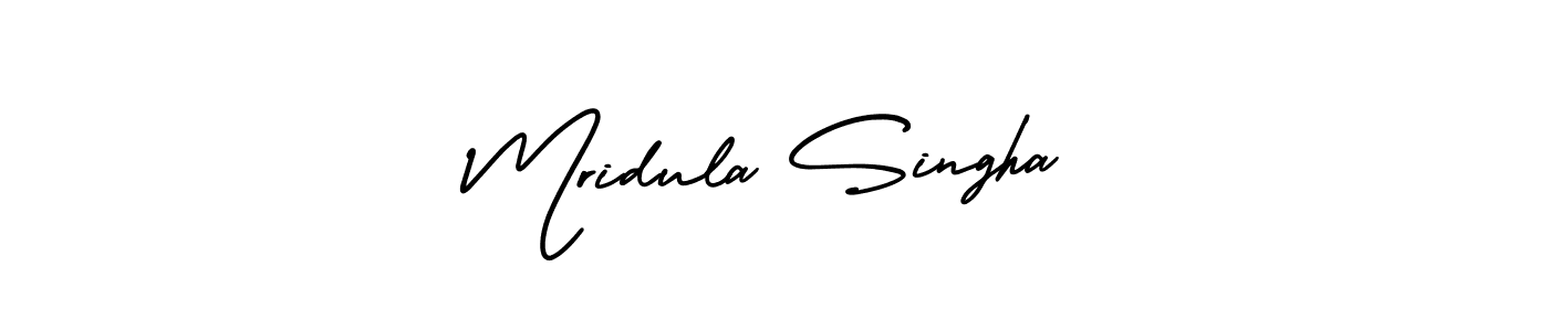 How to make Mridula Singha name signature. Use AmerikaSignatureDemo-Regular style for creating short signs online. This is the latest handwritten sign. Mridula Singha signature style 3 images and pictures png