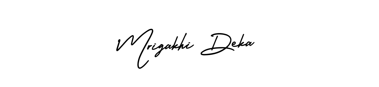 How to Draw Mrigakhi Deka signature style? AmerikaSignatureDemo-Regular is a latest design signature styles for name Mrigakhi Deka. Mrigakhi Deka signature style 3 images and pictures png