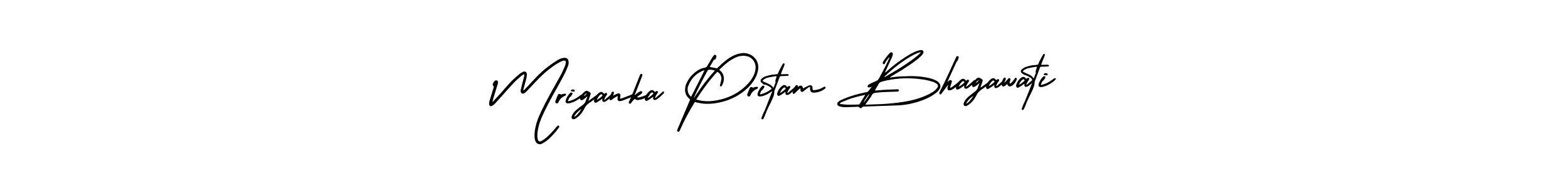 Create a beautiful signature design for name Mriganka Pritam Bhagawati. With this signature (AmerikaSignatureDemo-Regular) fonts, you can make a handwritten signature for free. Mriganka Pritam Bhagawati signature style 3 images and pictures png