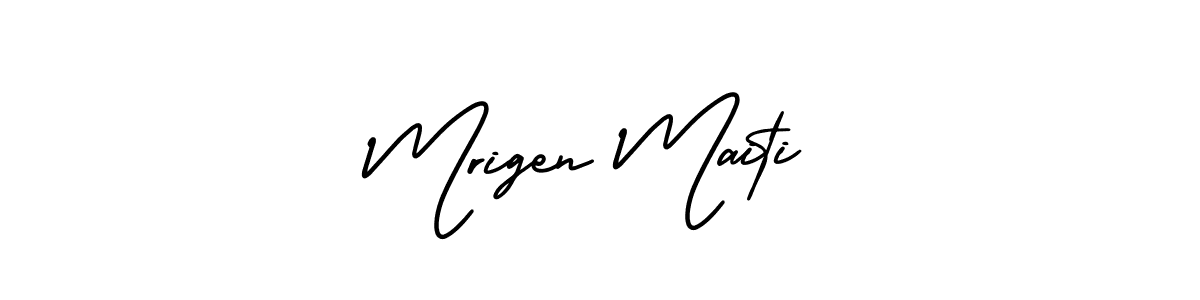 Make a short Mrigen Maiti signature style. Manage your documents anywhere anytime using AmerikaSignatureDemo-Regular. Create and add eSignatures, submit forms, share and send files easily. Mrigen Maiti signature style 3 images and pictures png