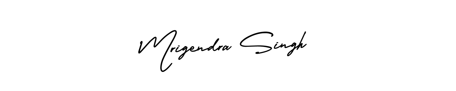 AmerikaSignatureDemo-Regular is a professional signature style that is perfect for those who want to add a touch of class to their signature. It is also a great choice for those who want to make their signature more unique. Get Mrigendra Singh name to fancy signature for free. Mrigendra Singh signature style 3 images and pictures png