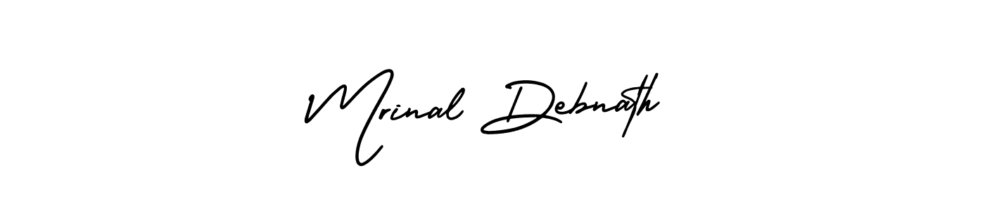 AmerikaSignatureDemo-Regular is a professional signature style that is perfect for those who want to add a touch of class to their signature. It is also a great choice for those who want to make their signature more unique. Get Mrinal Debnath name to fancy signature for free. Mrinal Debnath signature style 3 images and pictures png