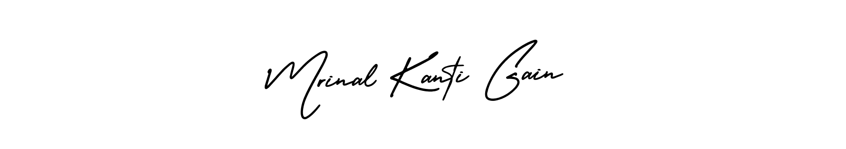 Use a signature maker to create a handwritten signature online. With this signature software, you can design (AmerikaSignatureDemo-Regular) your own signature for name Mrinal Kanti Gain. Mrinal Kanti Gain signature style 3 images and pictures png