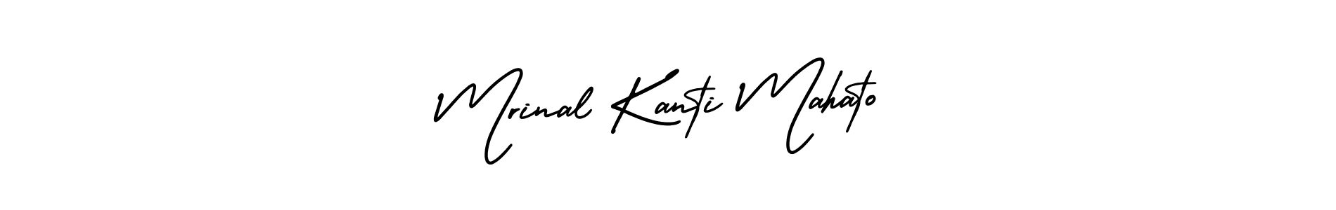 Make a beautiful signature design for name Mrinal Kanti Mahato. With this signature (AmerikaSignatureDemo-Regular) style, you can create a handwritten signature for free. Mrinal Kanti Mahato signature style 3 images and pictures png