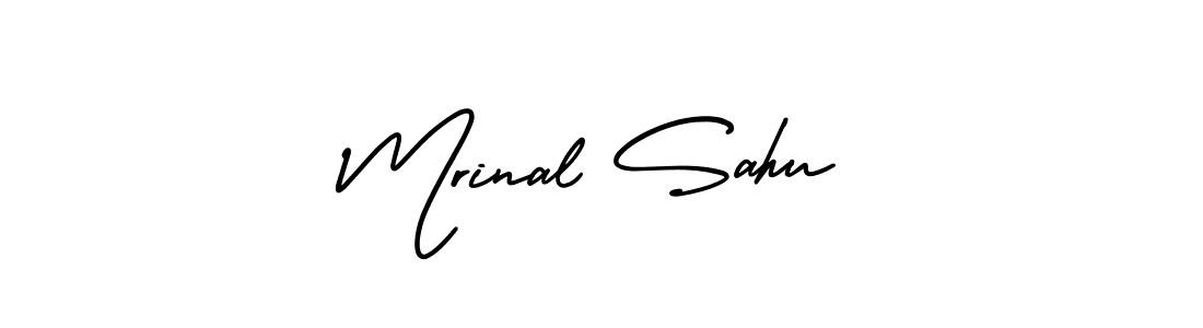 AmerikaSignatureDemo-Regular is a professional signature style that is perfect for those who want to add a touch of class to their signature. It is also a great choice for those who want to make their signature more unique. Get Mrinal Sahu name to fancy signature for free. Mrinal Sahu signature style 3 images and pictures png