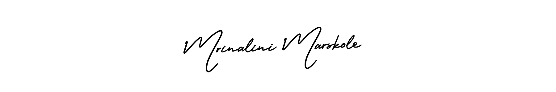 Make a beautiful signature design for name Mrinalini Marskole. With this signature (AmerikaSignatureDemo-Regular) style, you can create a handwritten signature for free. Mrinalini Marskole signature style 3 images and pictures png