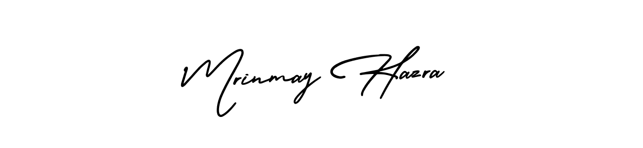 Make a beautiful signature design for name Mrinmay Hazra. With this signature (AmerikaSignatureDemo-Regular) style, you can create a handwritten signature for free. Mrinmay Hazra signature style 3 images and pictures png