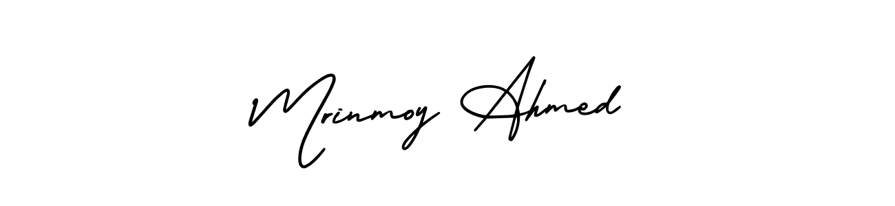 Create a beautiful signature design for name Mrinmoy Ahmed. With this signature (AmerikaSignatureDemo-Regular) fonts, you can make a handwritten signature for free. Mrinmoy Ahmed signature style 3 images and pictures png