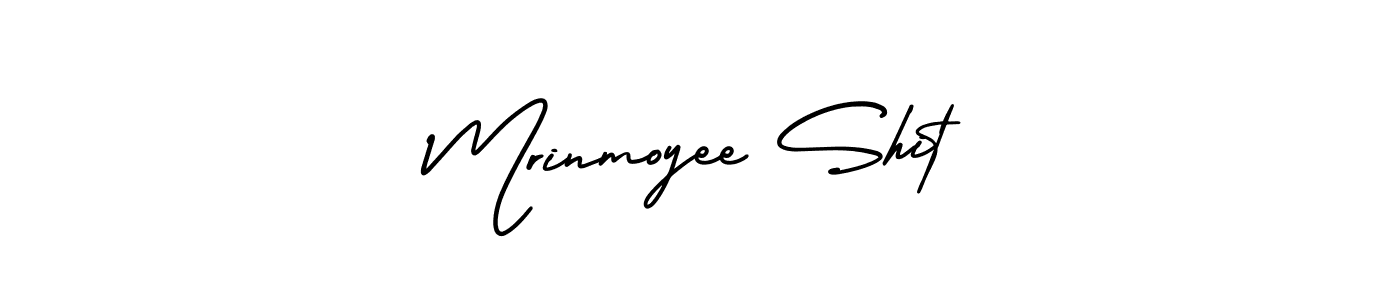It looks lik you need a new signature style for name Mrinmoyee Shit. Design unique handwritten (AmerikaSignatureDemo-Regular) signature with our free signature maker in just a few clicks. Mrinmoyee Shit signature style 3 images and pictures png