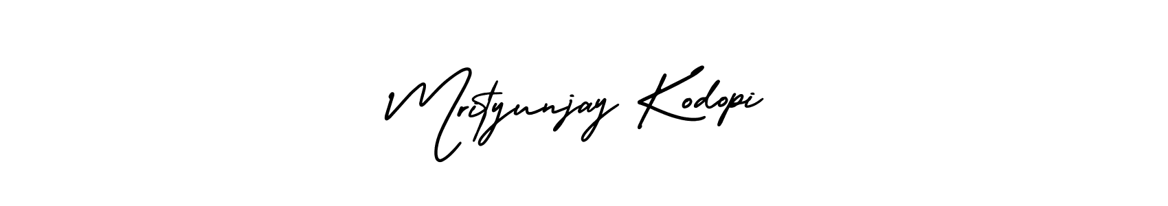 How to make Mrityunjay Kodopi signature? AmerikaSignatureDemo-Regular is a professional autograph style. Create handwritten signature for Mrityunjay Kodopi name. Mrityunjay Kodopi signature style 3 images and pictures png