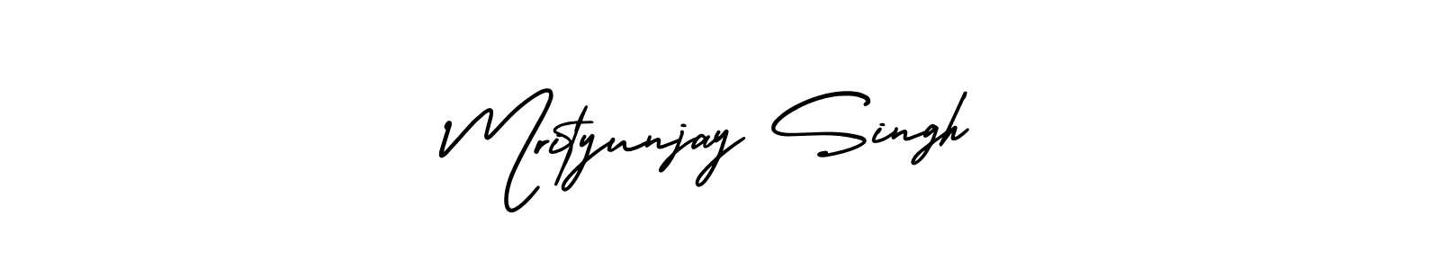 Make a beautiful signature design for name Mrityunjay Singh. With this signature (AmerikaSignatureDemo-Regular) style, you can create a handwritten signature for free. Mrityunjay Singh signature style 3 images and pictures png