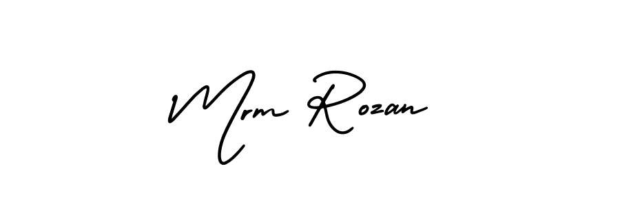 Use a signature maker to create a handwritten signature online. With this signature software, you can design (AmerikaSignatureDemo-Regular) your own signature for name Mrm Rozan. Mrm Rozan signature style 3 images and pictures png