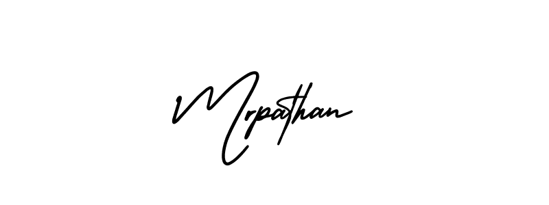 How to make Mrpathan name signature. Use AmerikaSignatureDemo-Regular style for creating short signs online. This is the latest handwritten sign. Mrpathan signature style 3 images and pictures png