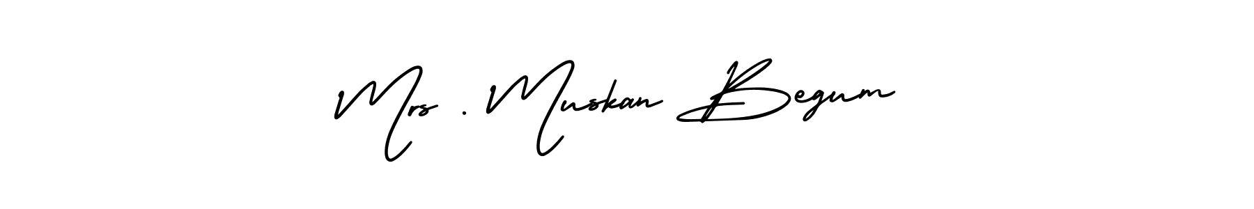 The best way (AmerikaSignatureDemo-Regular) to make a short signature is to pick only two or three words in your name. The name Mrs . Muskan Begum include a total of six letters. For converting this name. Mrs . Muskan Begum signature style 3 images and pictures png