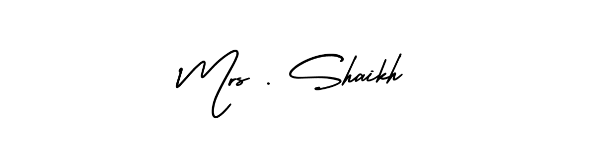 Mrs . Shaikh stylish signature style. Best Handwritten Sign (AmerikaSignatureDemo-Regular) for my name. Handwritten Signature Collection Ideas for my name Mrs . Shaikh. Mrs . Shaikh signature style 3 images and pictures png